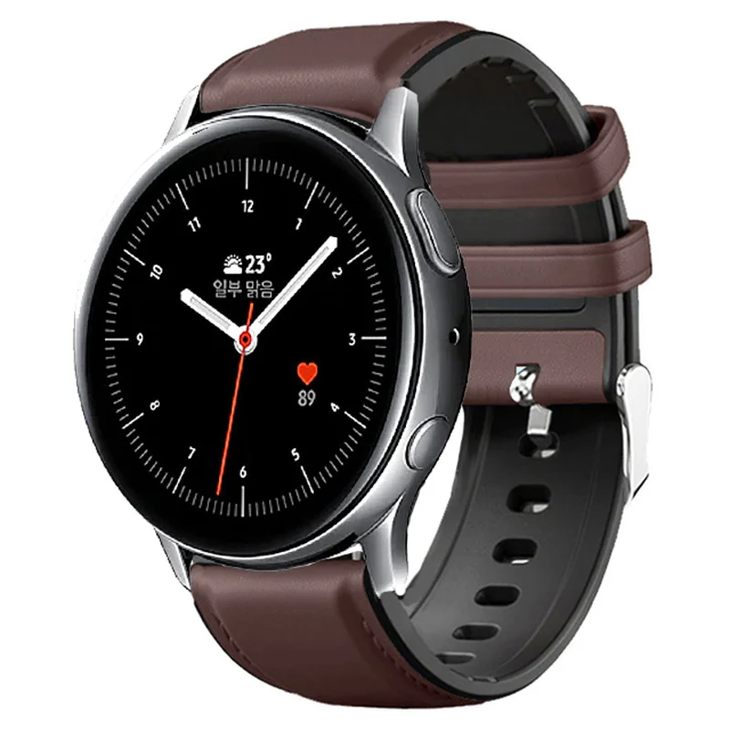 Кожаный силиконовый браслет для Samsung Galaxy Watch Active 2 44 мм 40 мм|Смарт-аксессуары| |