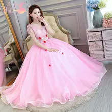Горячая Принцесса Бальные платья V образным вырезом пушистые Бальные платья Розовые аппликации Vestido Quinceanera дебютантка сладкий 16