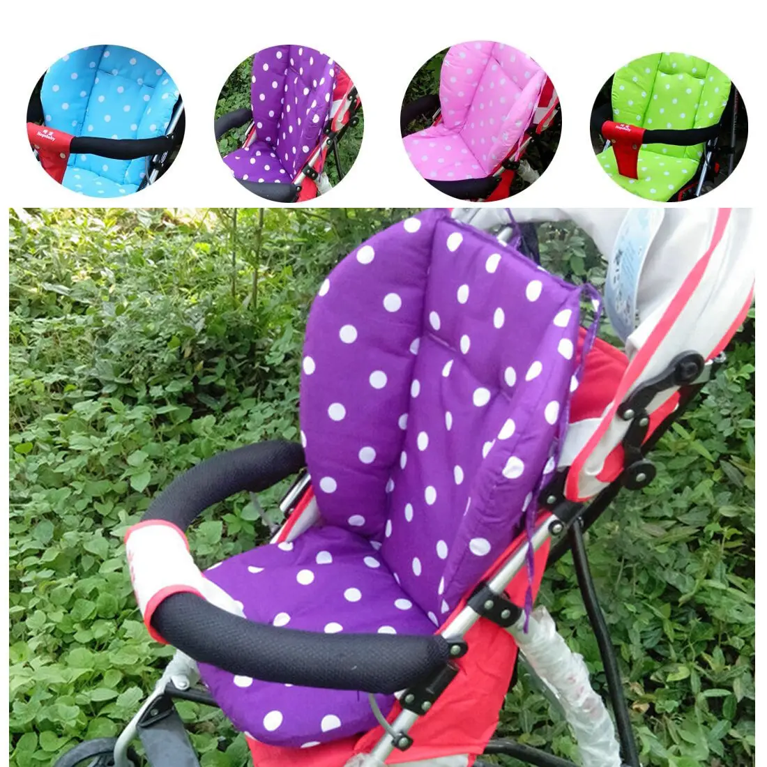 Толстый красочный для детской коляски автомобильное кресло Коляска Подушка х/б чехлом коврик