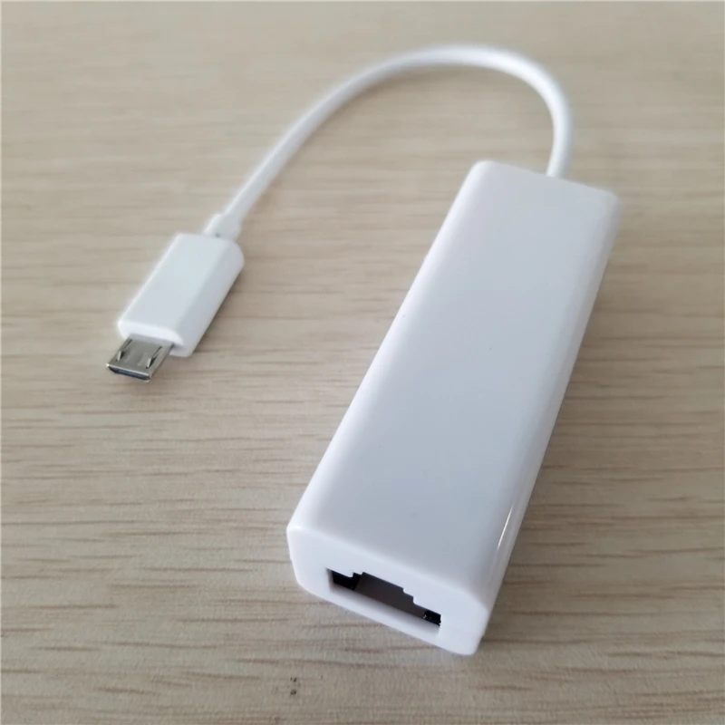 10 шт. 5Pin Micro USB 2 0 B Male to RJ 45 RJ45 Female M/F Fast Ethernet адаптер 10/100 Мбит/с для планшета