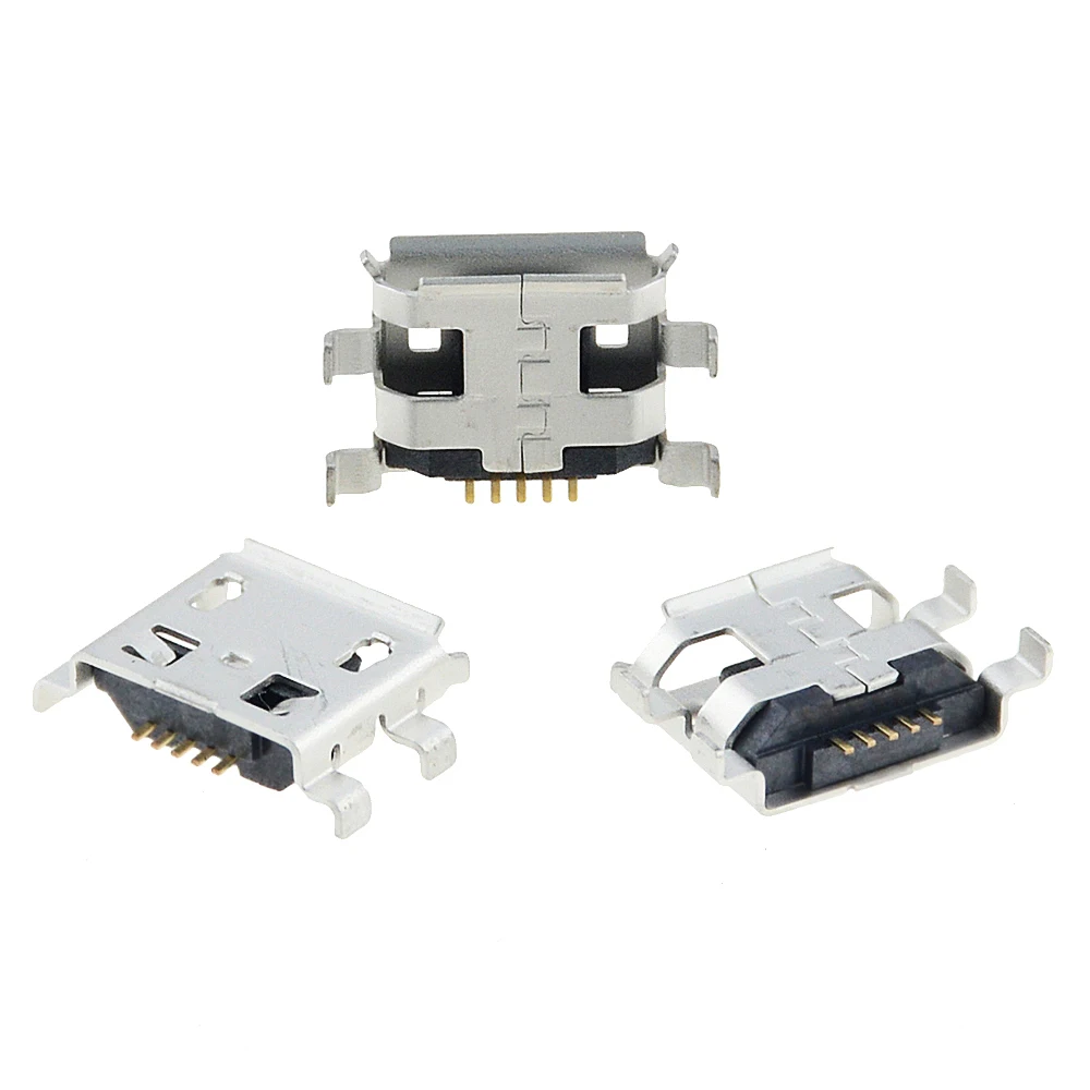 60 шт. 5 контактный разъем SMT разъем Micro usb Тип B Женский размещение 12 моделей SMD Штекерный разъем DIP