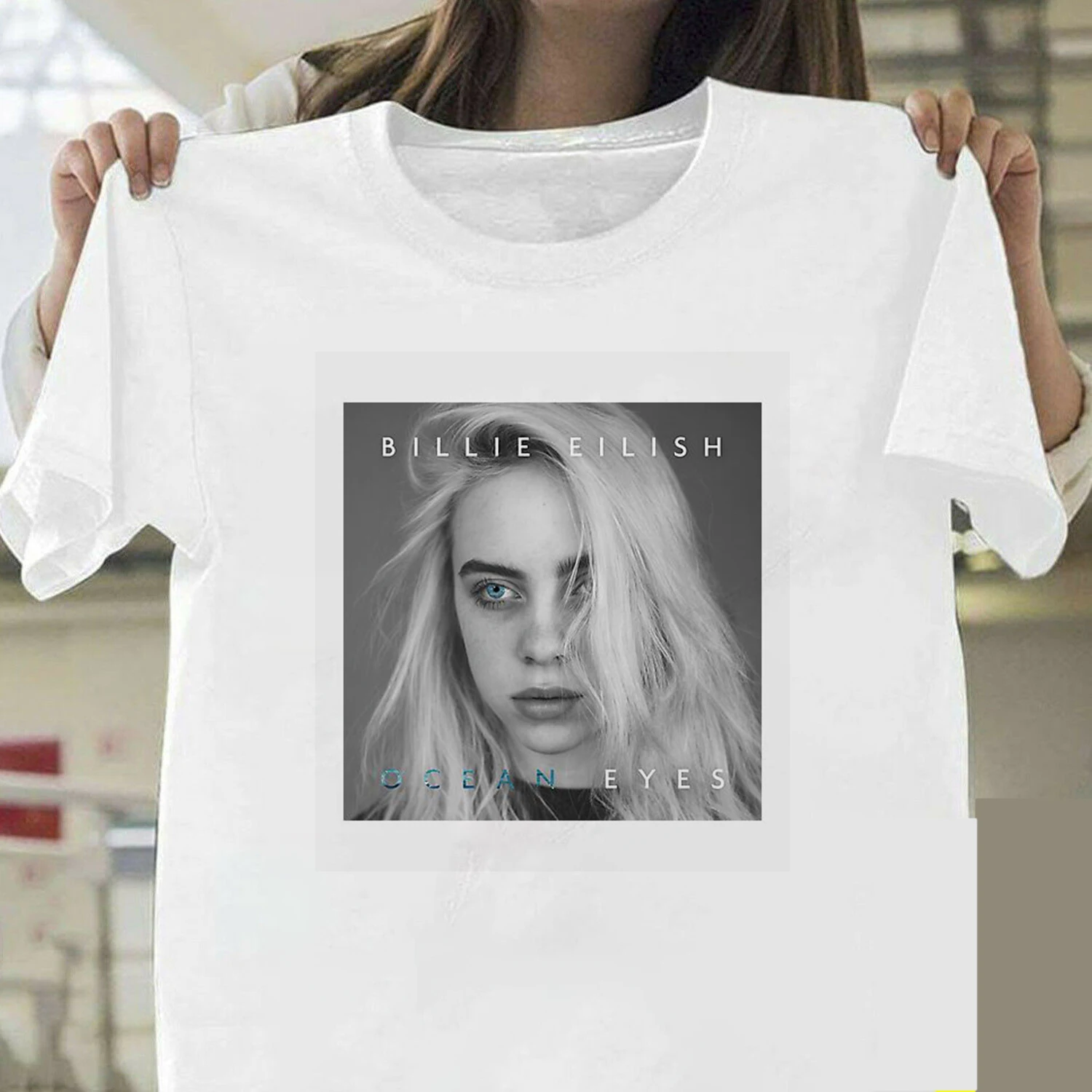 Billie Eilish Футболка Harajuku Fans белая хлопковая Мужская Camiseta Mujer Лидер продаж мужской эстетический Топ Футболка размера плюс уличная одежда крутая