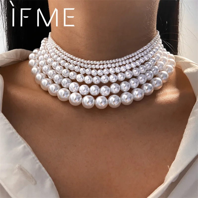 If Me Classic White Pearl Necklace For 