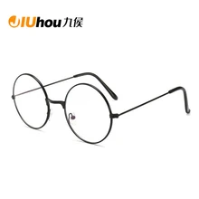 Анти-синий светильник очки ретро круглые антибликовые очки оправа женские круглые прозрачные линзы поддельные очки Защита глаз