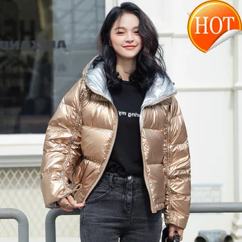 

Jacket Women's Down Korean Puffer Winter Jacket Women Clothes 2020 Double Side Wear Hooded Parka Chaqueta Mujer MY3312