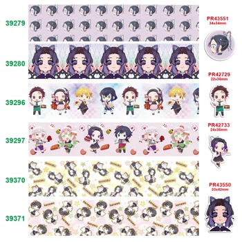 

Free shipping 2020 new arrival 50yards cartoon printed grosgrain ribbons39279