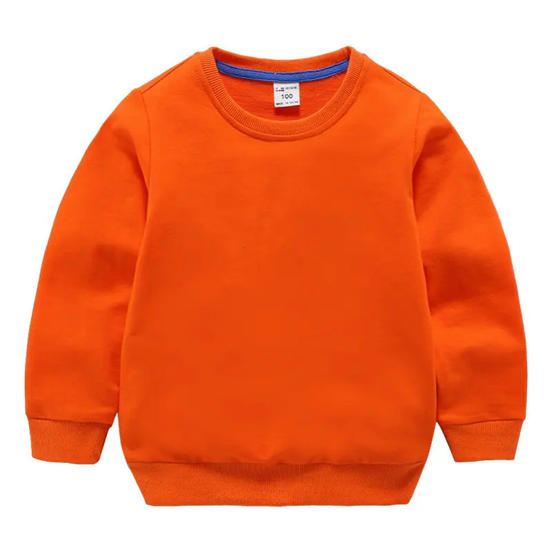 Свитер для малышей; детская одежда для мальчиков; Весна-Осень г.; пуловер с рисунком; Модная одежда для малышей; толстовки с круглым вырезом для девочек - Цвет: Оранжевый