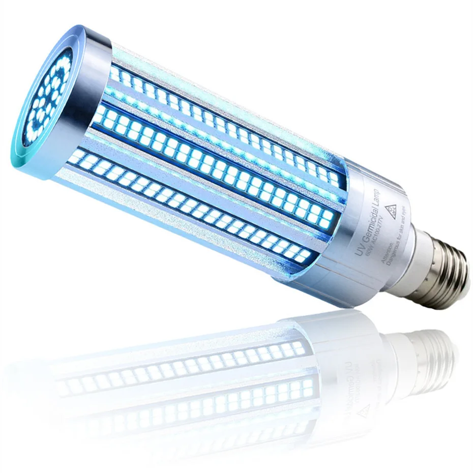 

60W UV Germicidal Lamp E27 Led UVC Light Bulb E27 Germicidal Lamp Timing Remote Control Killing Virus Mite Disinfection Lighting