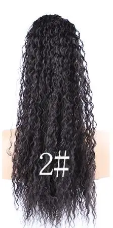 #2 Blice Drawstring Ponytail афро кудрявый накладка с вьющимися волосами с двумя пластиковые расчески светло-коричневые синтетические волосы для наращивания 18 дюймов - Цвет: #2