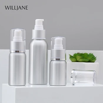 

30ml 50ml 100ml 120ml 250ml Aluminum Emulsion Bottle Shampoo Lotion Dispenser Pump Refillable Container Cosmetic Packaging Tool