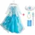 2021 New Elsa Dress Girls Summer Dress Princess Cosplay Costume Dresses For Kids Christmas Birthday Fancy Party Vestidos Menina