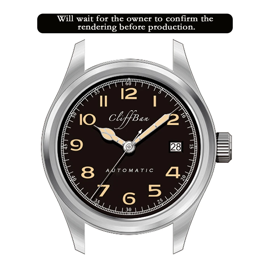 Ironwatch logotipo personalizado dial ícone preto branco