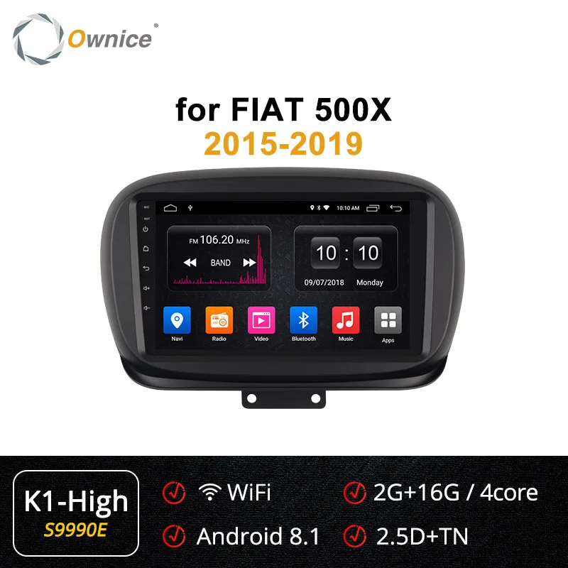 Ownice K3 K5 K6 Восьмиядерный Android 9,0 автомобильный DVD gps для Fiat 500X2019 gps Автомагнитола RDS 4G LTE 360 панорама DSP SPDIF - Цвет: S9990 K1 HIGH