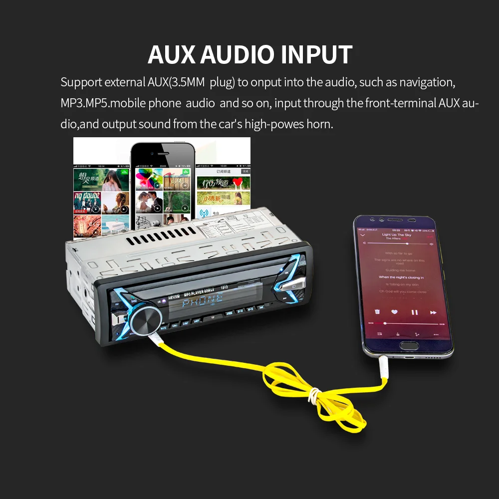 Автомобильное радио 1din Авторадио Aux вход приемник Bluetooth стерео радио MP3 мультимедийный плеер Поддержка FM/MP3/WMA/USB/sd-карта