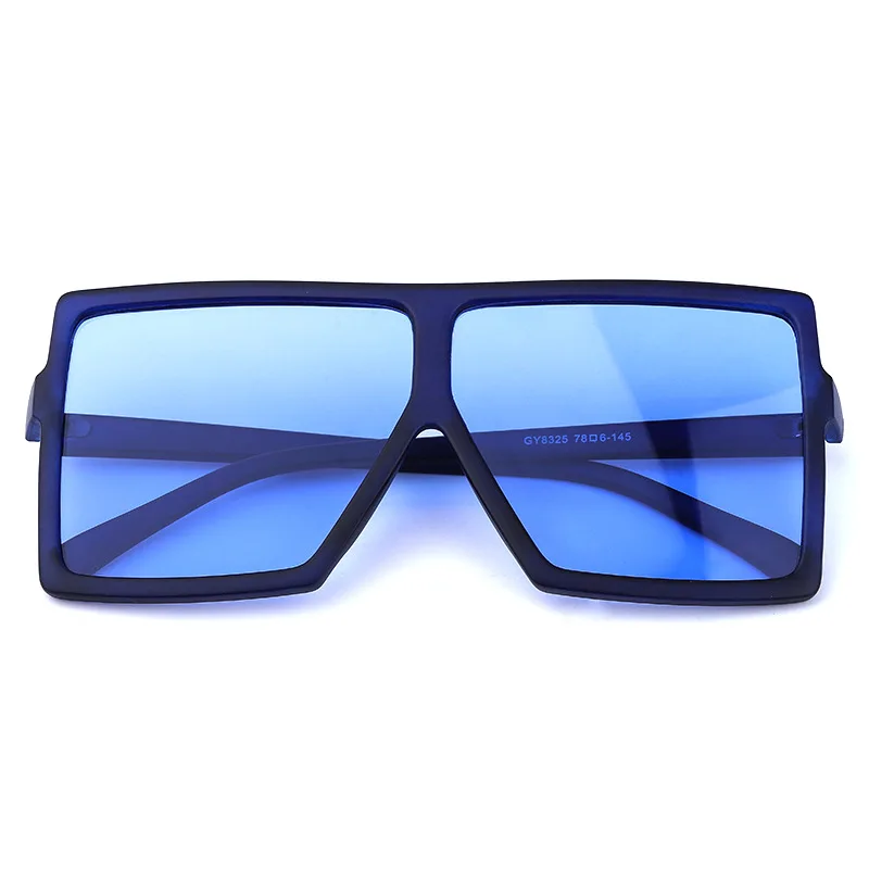 NYWOOH Винтажные Солнцезащитные очки для женщин и мужчин, негабаритные солнцезащитные очки для женщин, ретро бренд, большая оправа, красные очки UV400 - Цвет линз: Blue