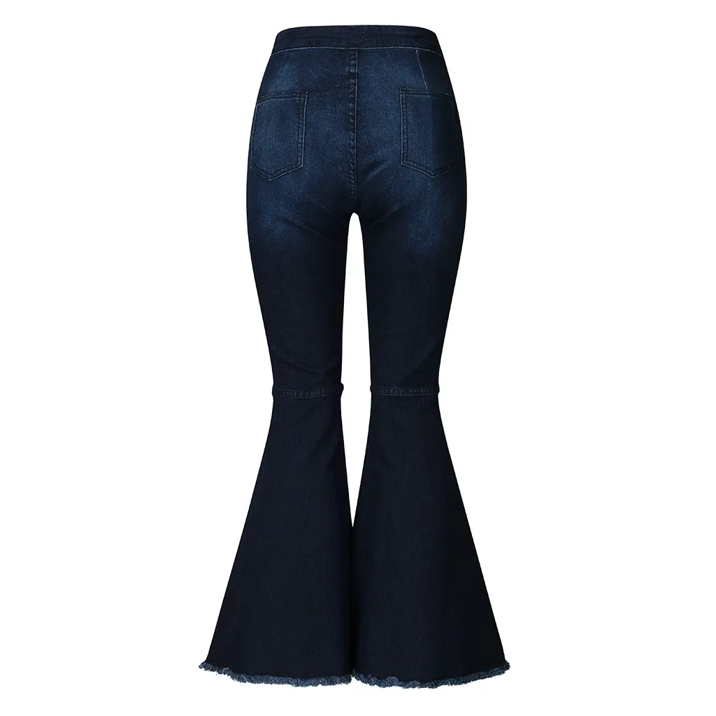 JAYCOSIN джинсы, женские зимние джинсы с высокой талией, джинсы с эластичным поясом и карманами, одноцветные джинсы, новинка, горячая Распродажа, джинсовые штаны для женщин 1209