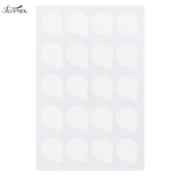 

Funmix 100Pcs Disposable Eyelash Glue Holder Pallet Eyelash Extension Glue Pads Stand On Eyelash Jade Stone Small Size 2.5Cm
