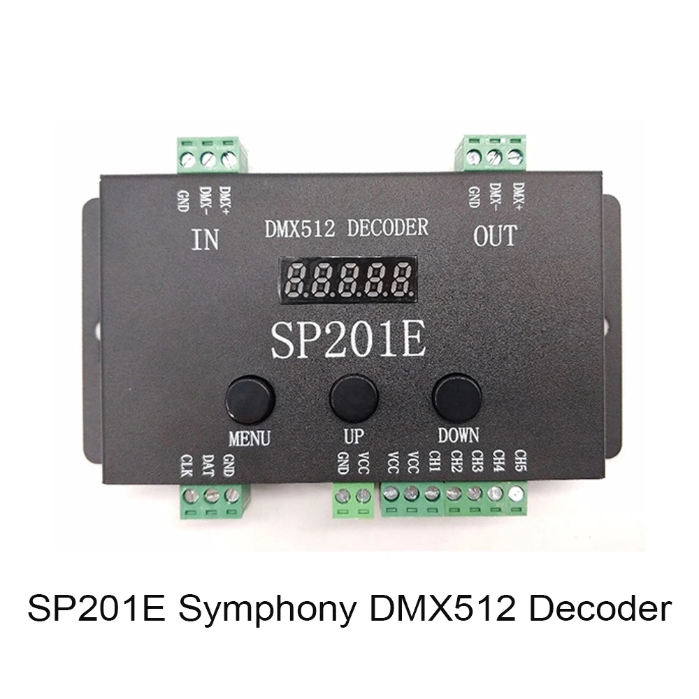Контроллер декодера DC5-24V DMX512 SP201E SPI сигнальный адресуемый IC RGB светодиодный