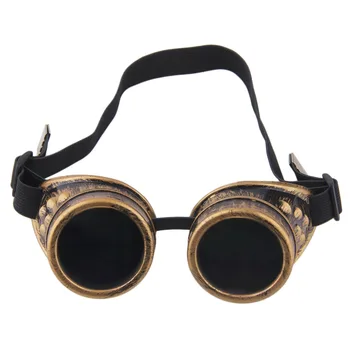 

2019 Fashion Retro Steampunk Cyber Goggles Glasses Cyber Goggles Steampunk Glasses Vintage Retro Welding Gothic Sunglasses