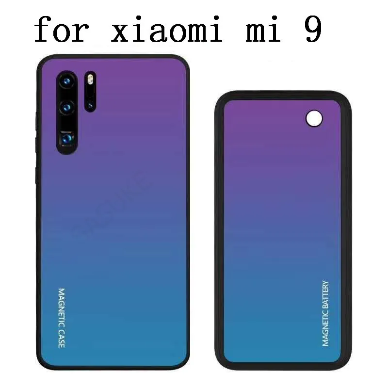 5000 мАч чехол для зарядного устройства для Xiaomi Mi 9, беспроводной внешний аккумулятор для Xiaomi Mi 9, сплошной цвет, Магнитный чехол