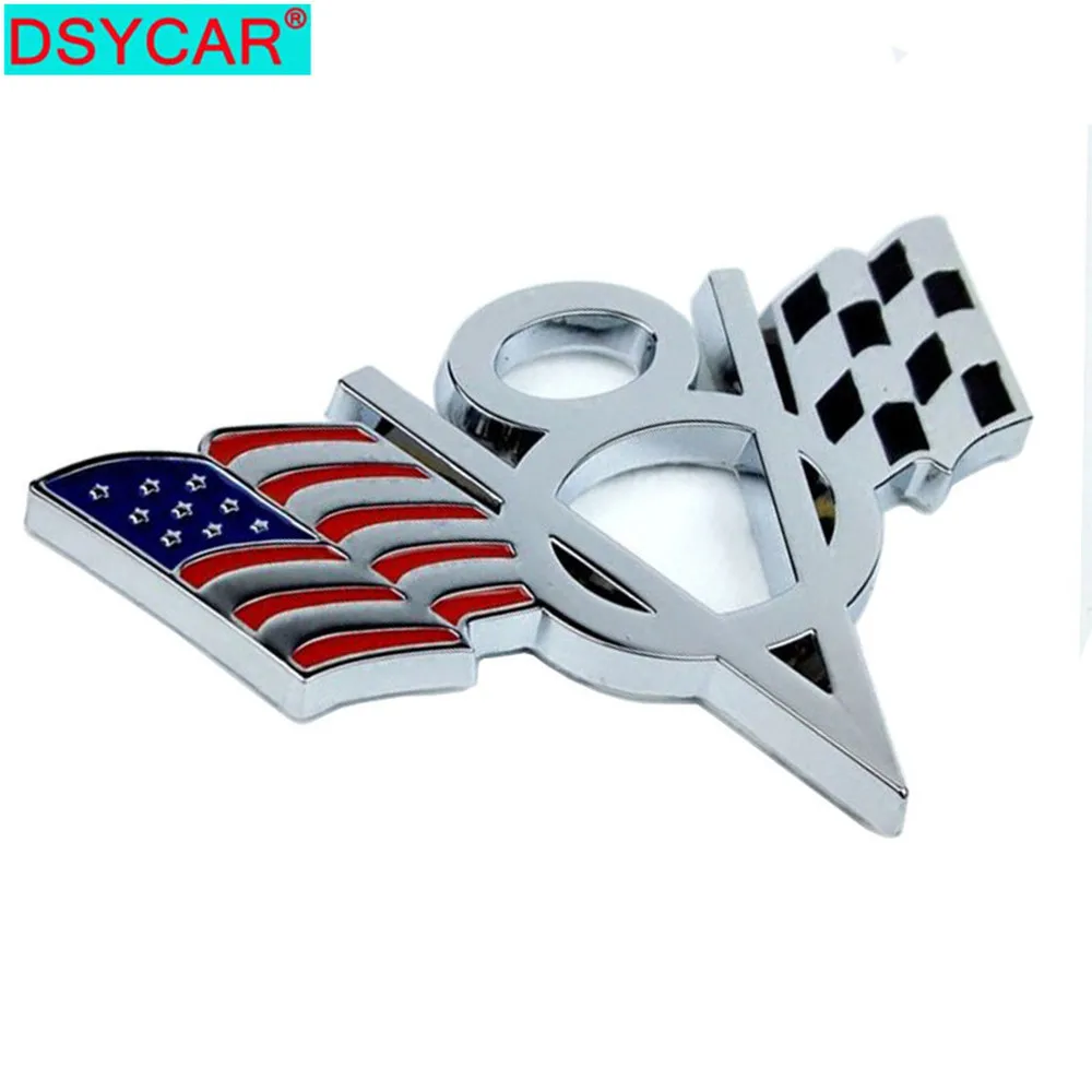 Dsycar 3D металлический флаг V8 US для мотоцикла эмблема значок стайлинга автомобиля