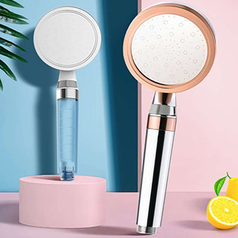 

ZhangJI New PP Cotton Filter Shower Head Water-Saving High Pressure Water Flow Adjustable Health Skin Care Nozzle Showerhead