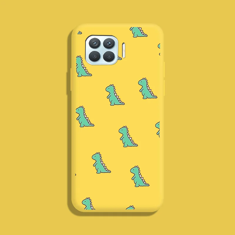 Dinosaur TPU Soft Shell For OPPO F17 Pro A93 4G Case Silicone Personality Tide Case For OPPO Reno 4 Lite Case Cute Fundas oppo flip cover Cases For OPPO