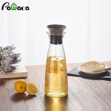 35 унций прозрачная стеклянная бутылка высокотемпературный устойчивый кувшин чайный горшок боросиликатный кувшин с крышкой цветок чайные кувшины посуда для напитков