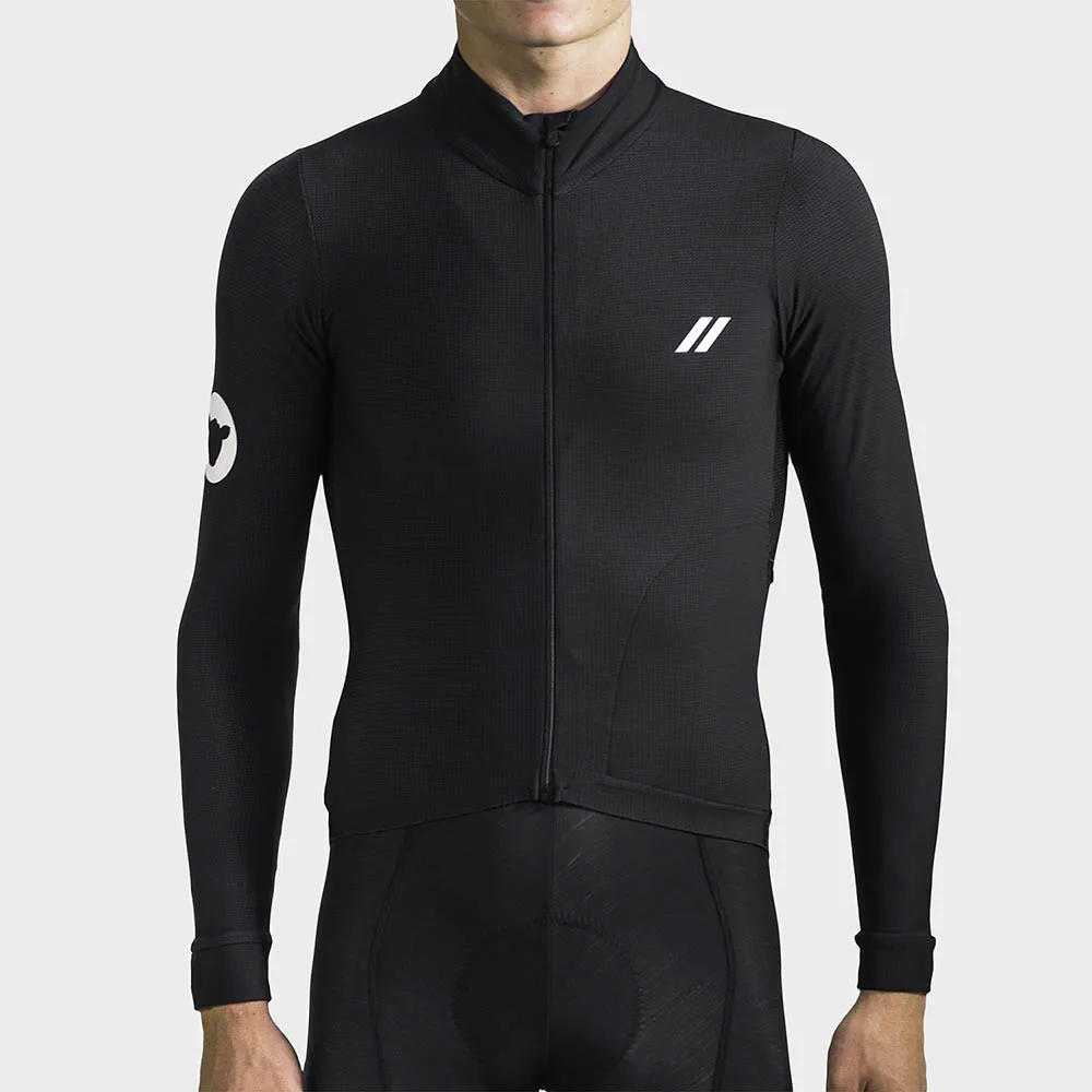 2018-New-black-sheep-Elements-Thermal-Long-Sleeve-Mustard-cycling-jersey-for-winter-ride-yellow-black