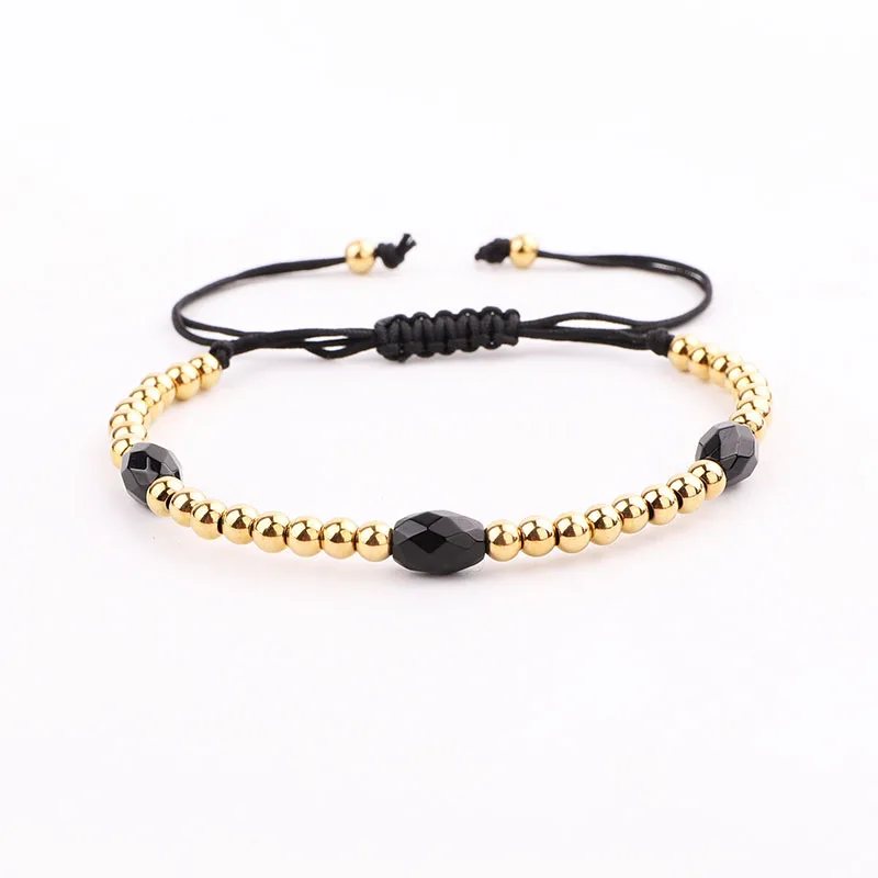 Men women Jewelry Bracelet Natural Stone Stainless Steel Beads Friendship Bracelet Gift - Image 4