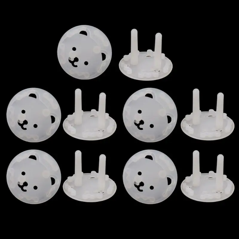 

10pcs EU Stand Power Socket Cover 2 hole Electrical Outlet Baby Child Safety Electric Shock Proof Plugs Protector