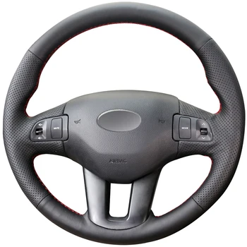 

Black Artificial Leather Car Steering Wheel Cover for Kia Sportage 3 2011-2014 Kia Ceed Cee'd 2010-2012
