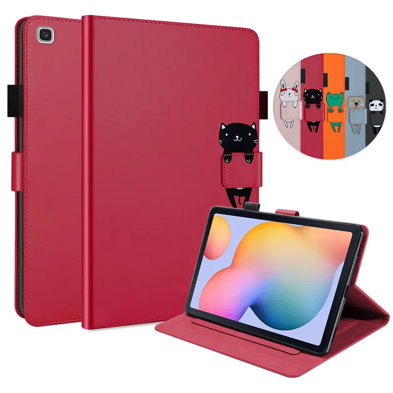 Custodia Per Samsung S6 Lite Simpatico Gatto Kawaii Panda Verniciato Tablet Cover Per Samsung Galaxy Tab S6 Lite Sm-P610 Custodia Magnetica P615