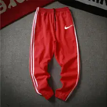 Новые мужские хип-хоп спортивные и полевые брюки Весна и лето мужские полосатые высокие уличные узкие брюки Harlan спортивные брюки