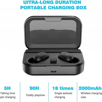 

New D2 TWS Sports Stereo Wireless Headphones In-ear bluetooth earphone 5.0 Headphones With 2000mAh Charging Case Headset