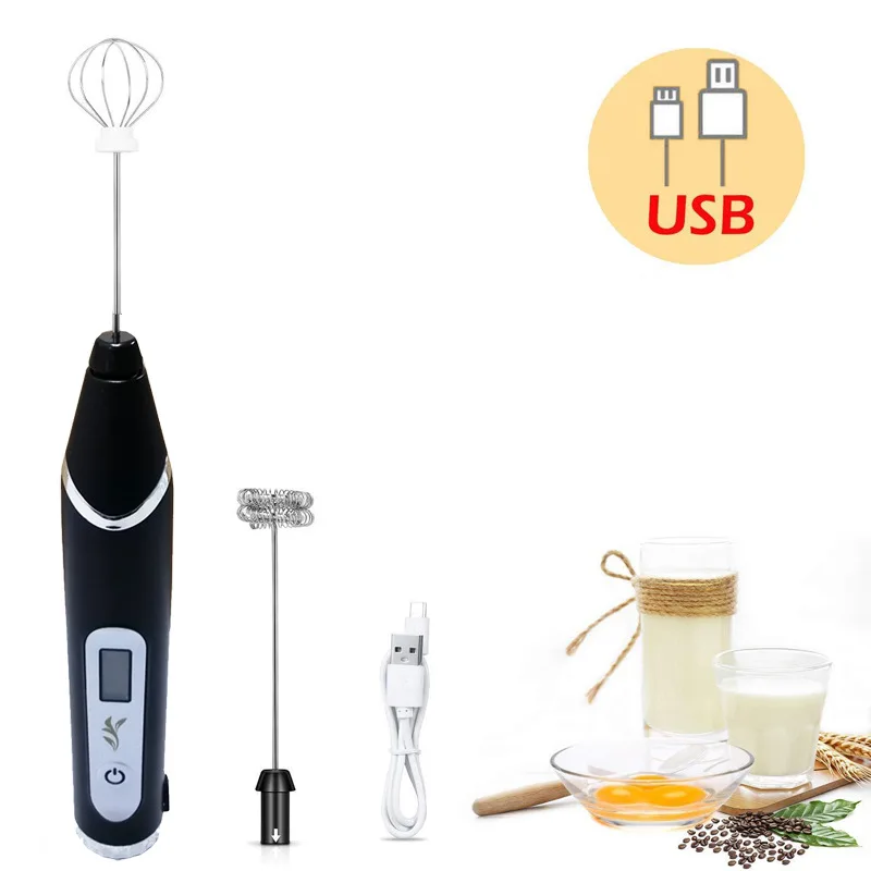 Electric-Milk-Frother Blender Food-Mixer Automatic Cream Whisk Kitchen-Juice Rechargeable