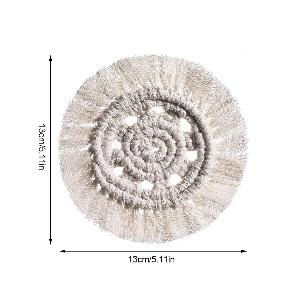 Хлопковый плетеный коврик из меха для обеденного стола, теплоизоляционный горшок с круглым подстаканником, кофейные чашки, столовые приборы, кухонные принадлежности