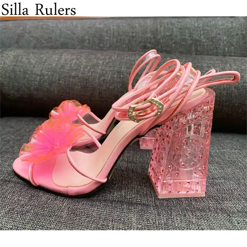 clear pink sandals
