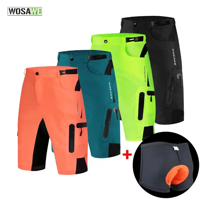 orange mountain bike shorts