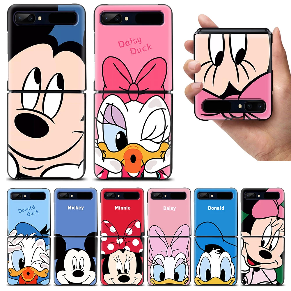 Mickey Minnie Couple Shockproof Cover for Samsung Galaxy Z Flip Flip3 5G Black Phone Case Shell Hard Fundas Coque Capa samsung galaxy z flip3 case