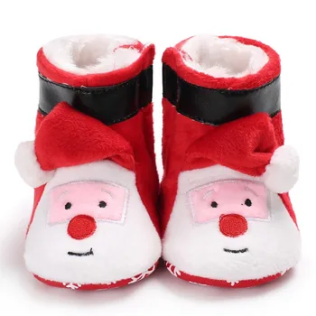 

Fashion Baby Winter Boots Cute Cartoon Santa Claus Shoes Infant Toddler Boy Girl Super Warm Snowfield Newborn Christmas Booty