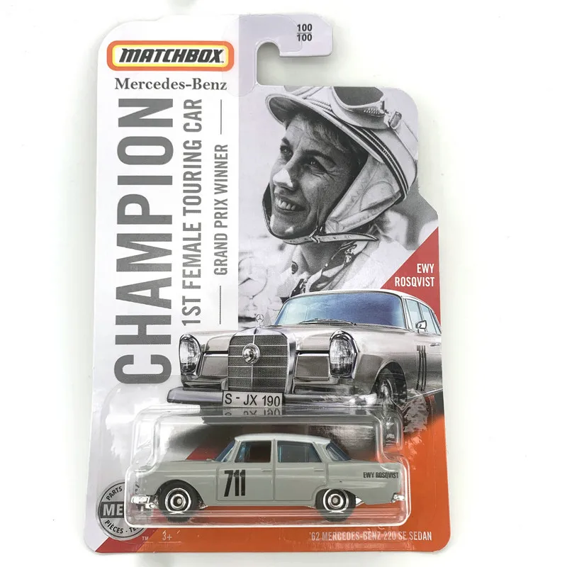 62 BENZs 220 SE седан спичечные машины 1:64 Чемпион 1-й женский туристический автомобиль