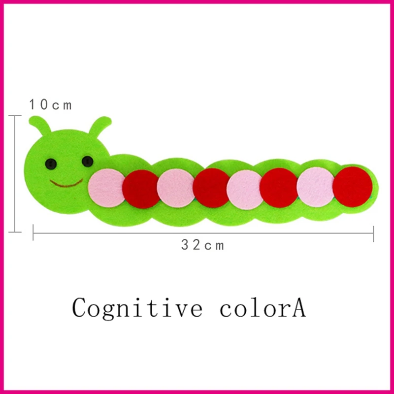  Montessori Math Toys Children Game Color Sorting Teaching Kindergarten Manual DIY Weave Cloth Early - 4000396435678