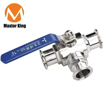 

MK 19/25/32/38mm 304 Stainless Steel Sanitary 3 Way Ball Valve 50.5 Tri Clamp T Port Ferrule Type For Homebrew Diary Product