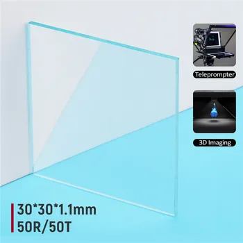 

1Pcs 30*30*1.1mm 50R/50T Optical Beam Splitter Plate Optical Laser Lens For Lasers Spectrum Analysis Instruments