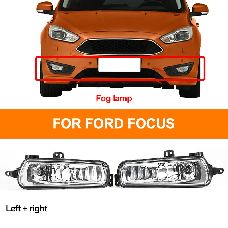 

For Ford Focus 2015-2018 Fog Lamps H8 Clear Driving Lights Right Left Fog Light