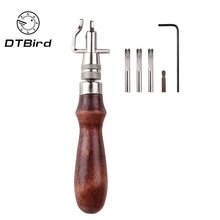 5 в 1 Pro Leather Craft Edge пресс-комплект Регулируемая строчка и Groover сгибание кожи инструмент для шитья швейные инструменты аксессуары