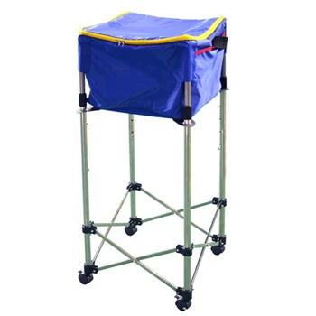 

Tennis Trolley Wheeled Ball Caddy Cart Portable Tennis Ball Basket Net , Collapsible Travel Cart, Tennis Accessories