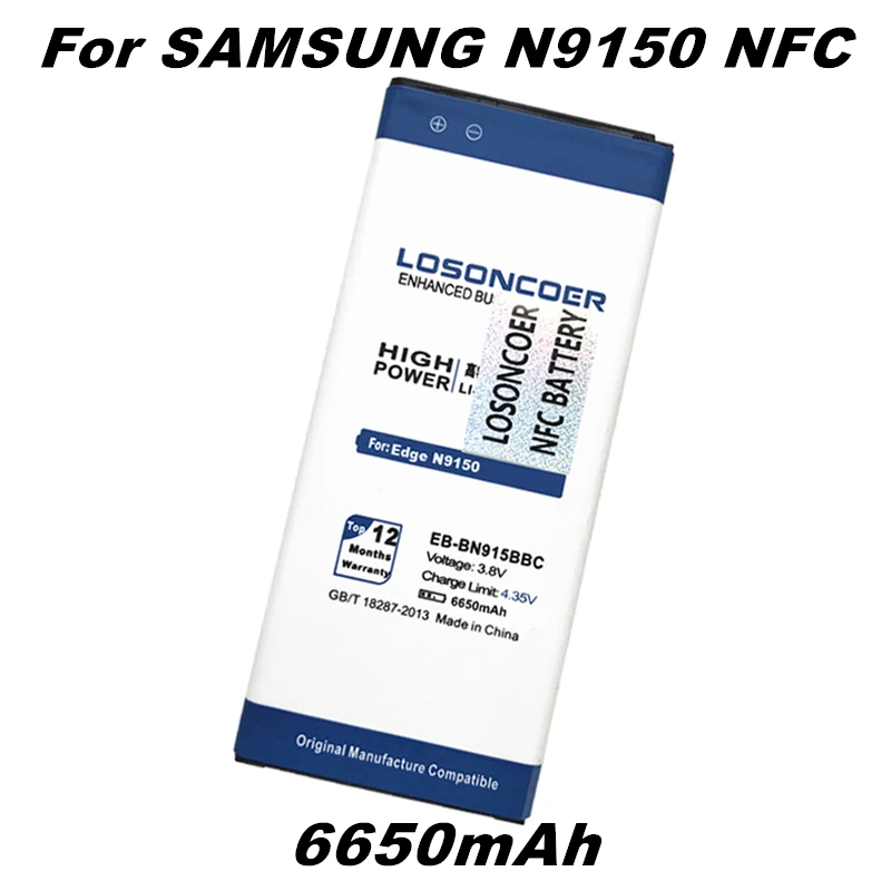 Аккумулятор LOSONCOER 6650 мА · ч телефон с NFC для SAMSUNG GALAXY Note Edge N9150 N915K N915L N915S N915 N915X N915A N915D