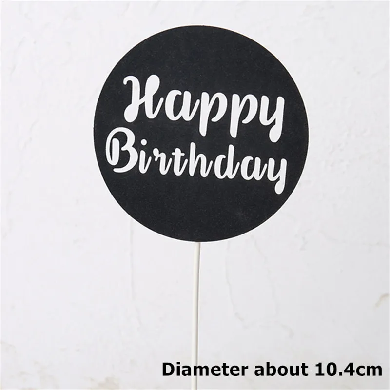 black birthday Мультфильм милая собака кекс торт Топпер ребенок день рождения принадлежности торт выпечки декоративный торт Декор Игрушка - Цвет: black birthday